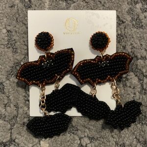 Bat Beaded Earrings